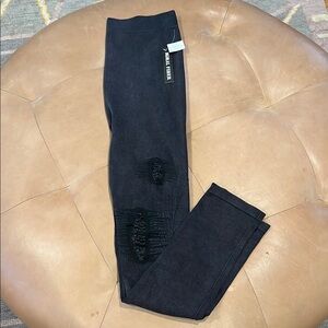 Moral Fiber brown/Black distressed leggings